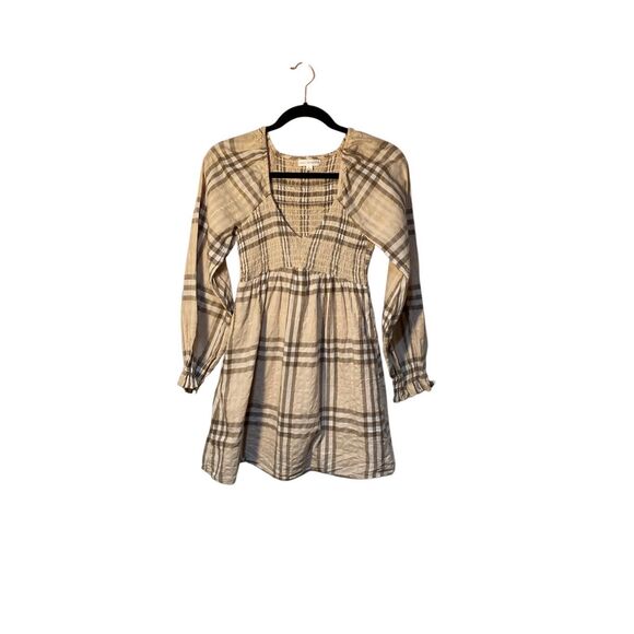 Coco & Jaimeson juniors, lurex plaid smocked dress size small - Picture 4 of 7